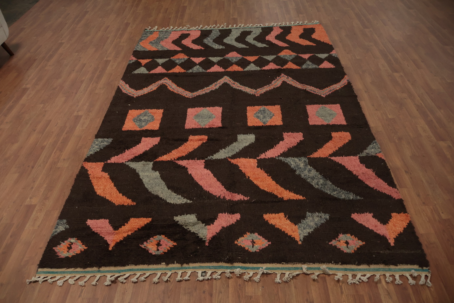 Wool Moroccan Oriental Area Rug 7x11