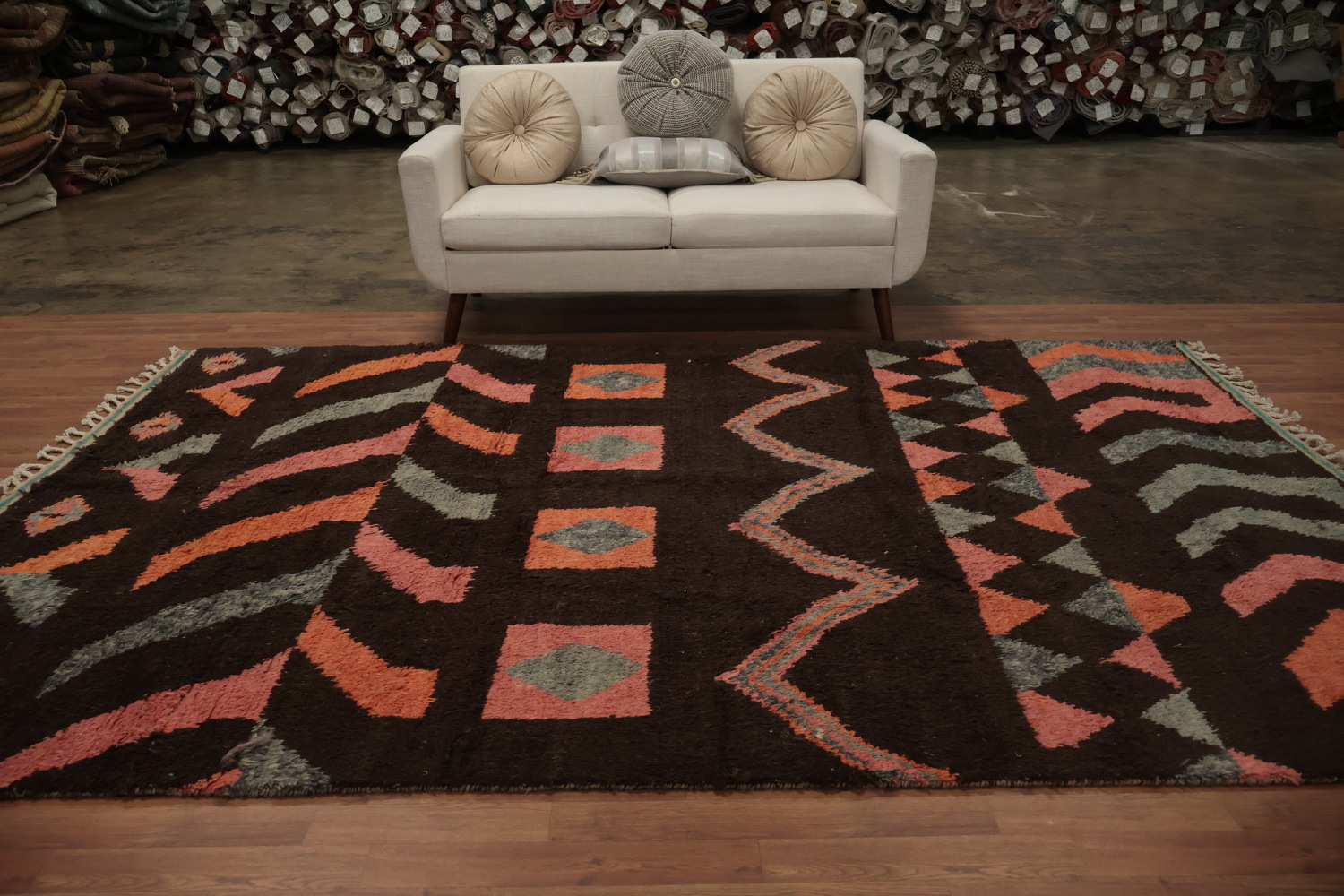 Wool Moroccan Oriental Area Rug 7x11