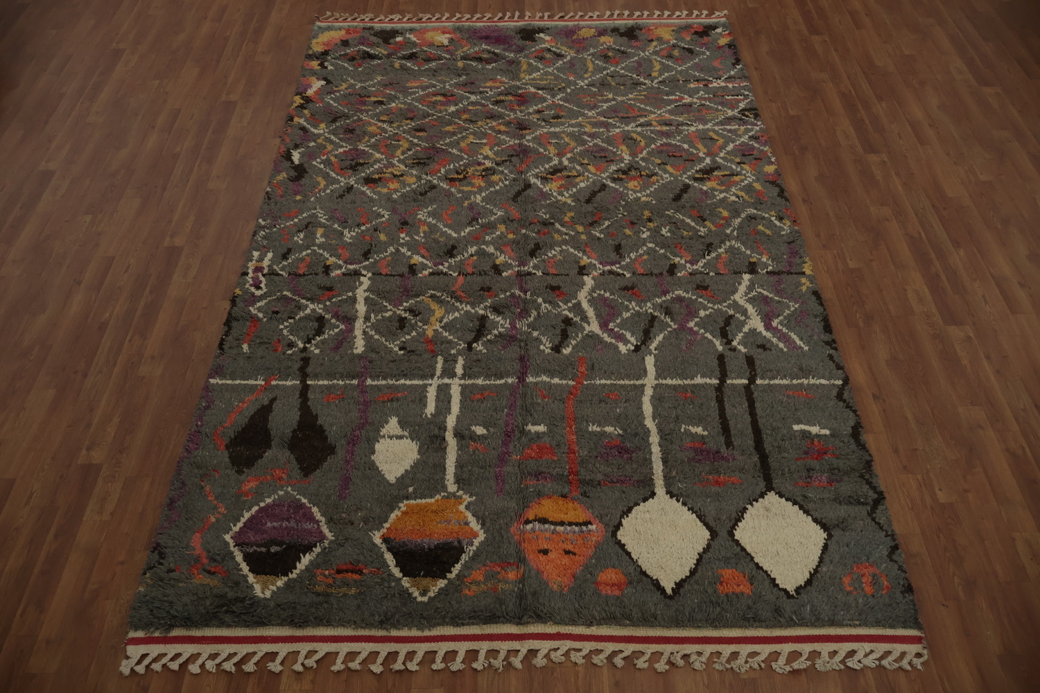 Handmade Moroccan Wool Area Rug 7x11