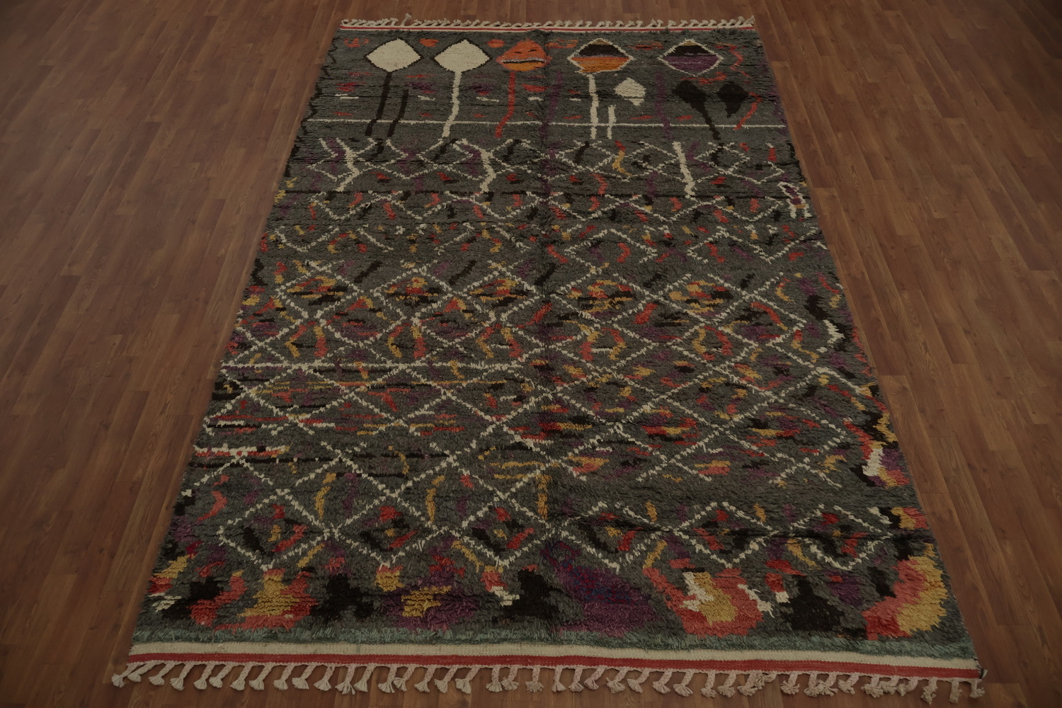 Handmade Moroccan Wool Area Rug 7x11
