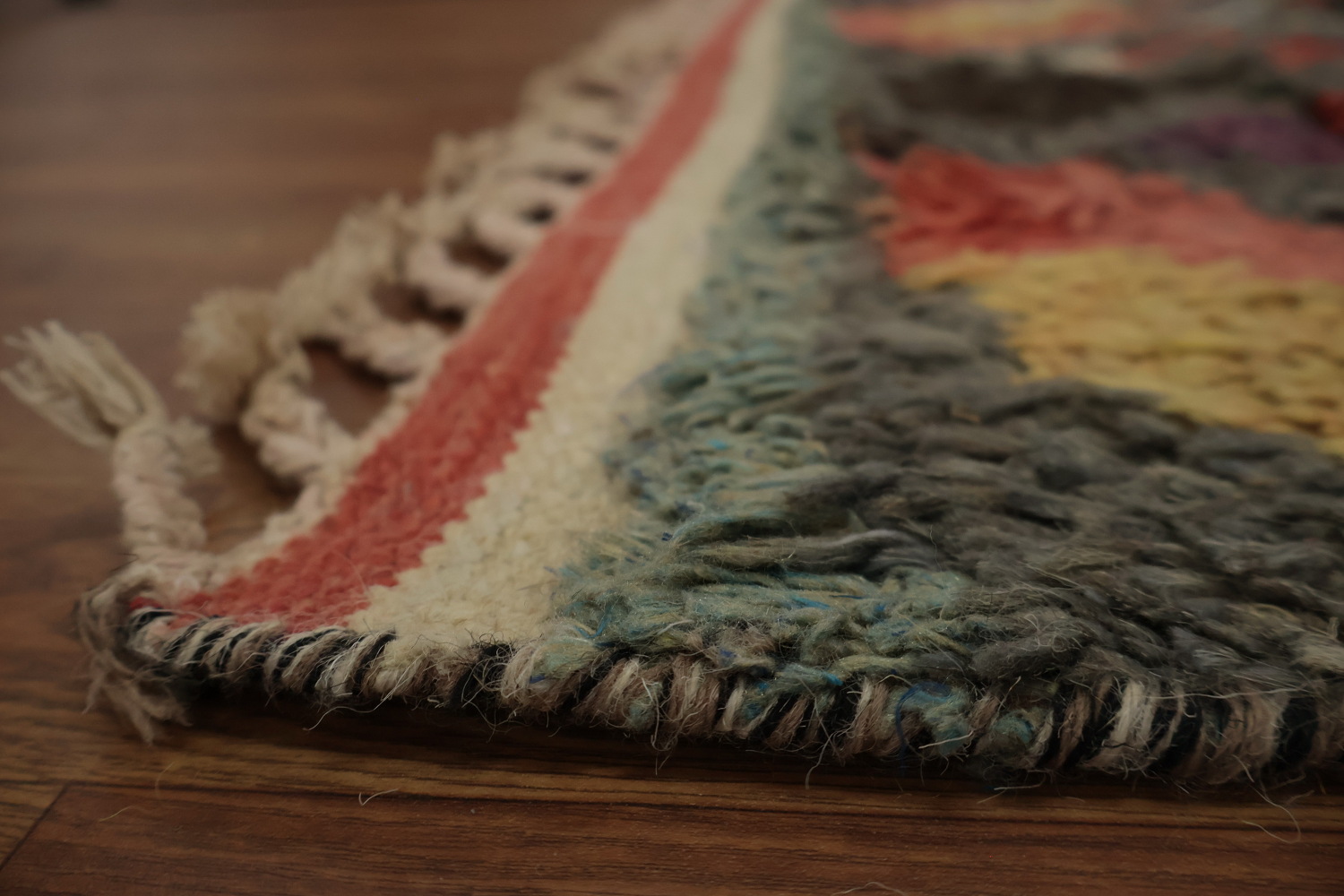 Handmade Moroccan Wool Area Rug 7x11