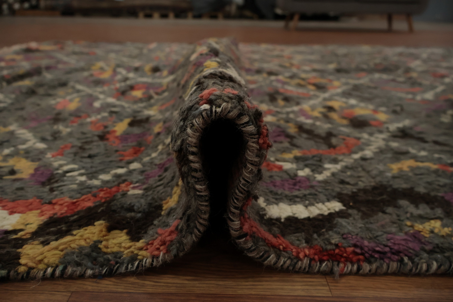Handmade Moroccan Wool Area Rug 7x11