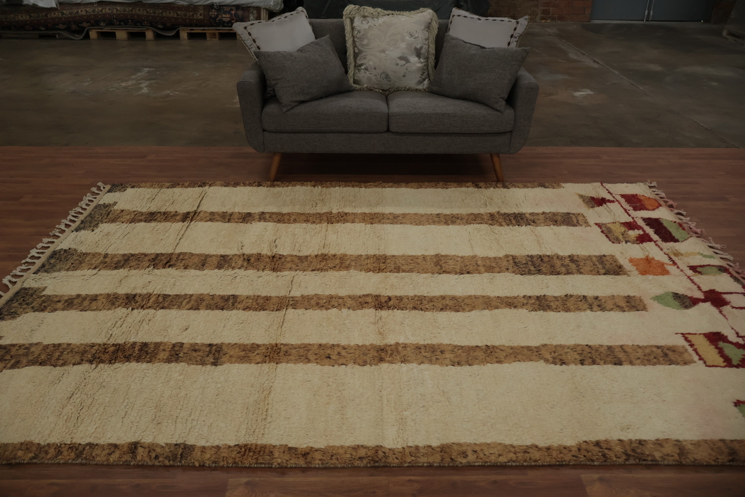 Tribal Handmade Decorative Moroccan Wool Area Rug 7x11