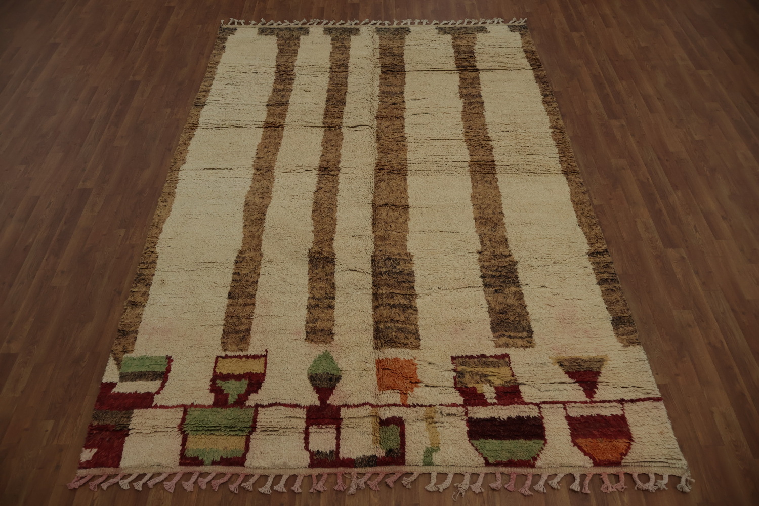 Tribal Handmade Decorative Moroccan Wool Area Rug 7x11