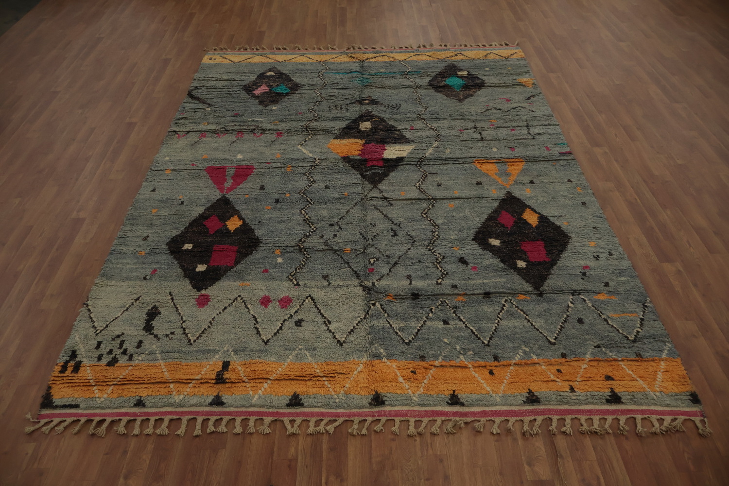 Artisan Geometric Moroccan Area Rug 8x11 Adds Colorful Flair to Rooms
