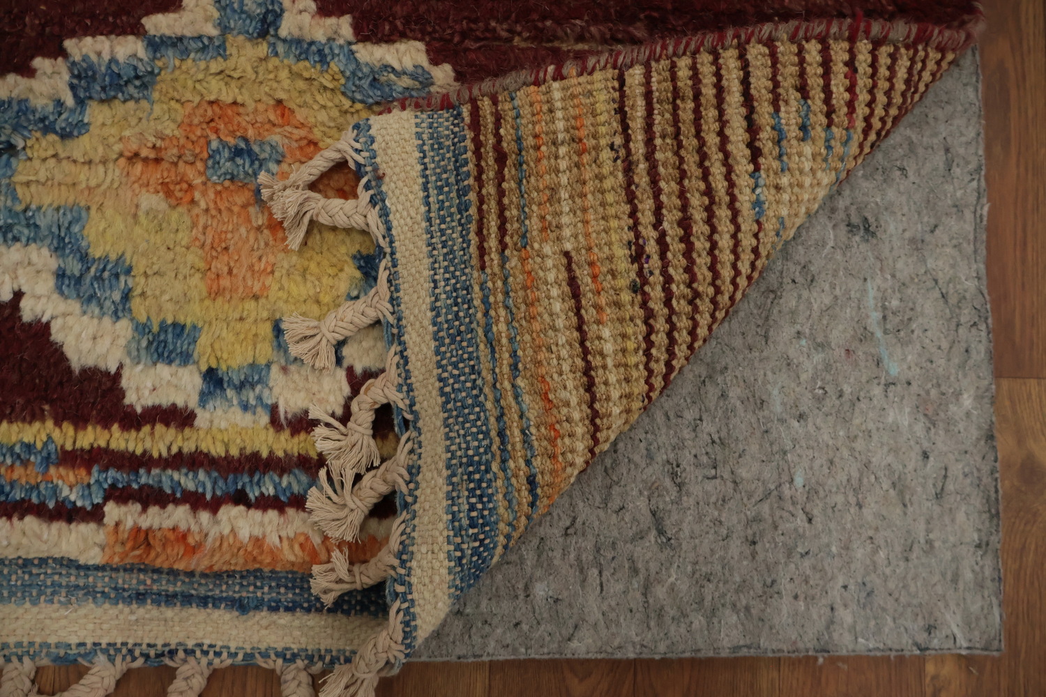 Stunning Geometric Moroccan Large Area Rug 9x13 with Rich Earthy Hues