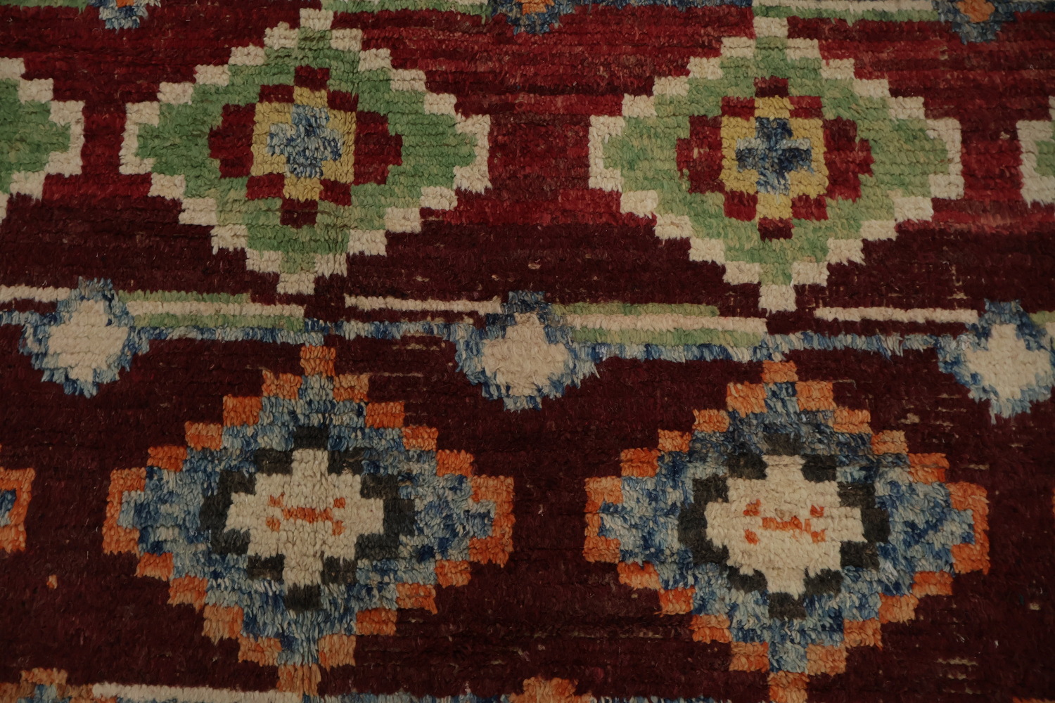 Stunning Geometric Moroccan Large Area Rug 9x13 with Rich Earthy Hues