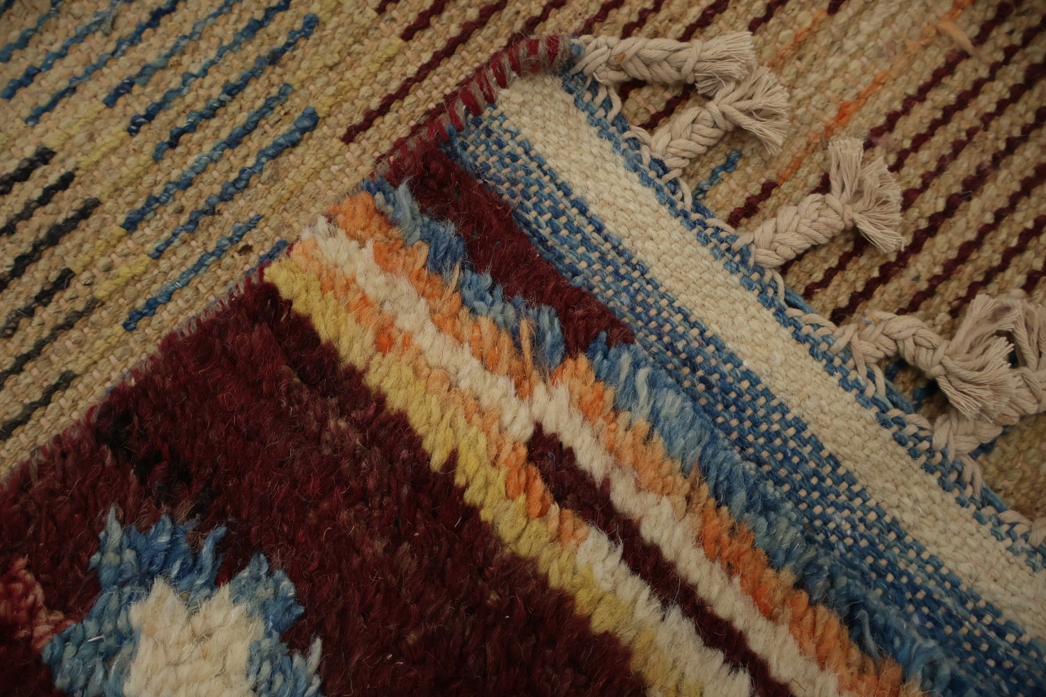 Stunning Geometric Moroccan Large Area Rug 9x13 with Rich Earthy Hues