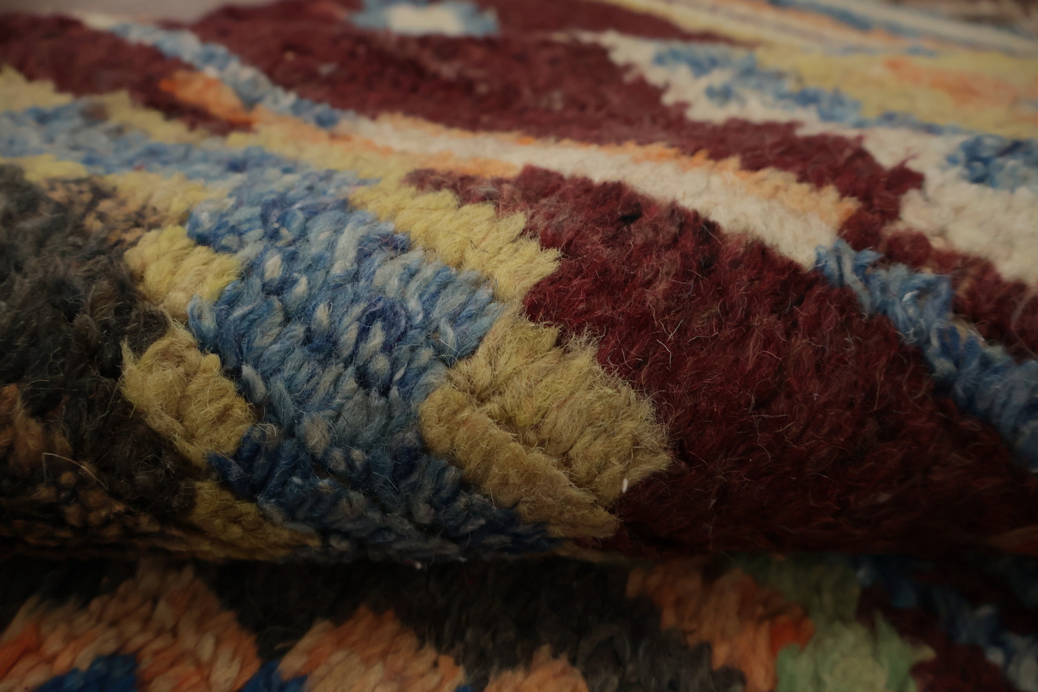 Stunning Geometric Moroccan Large Area Rug 9x13 with Rich Earthy Hues