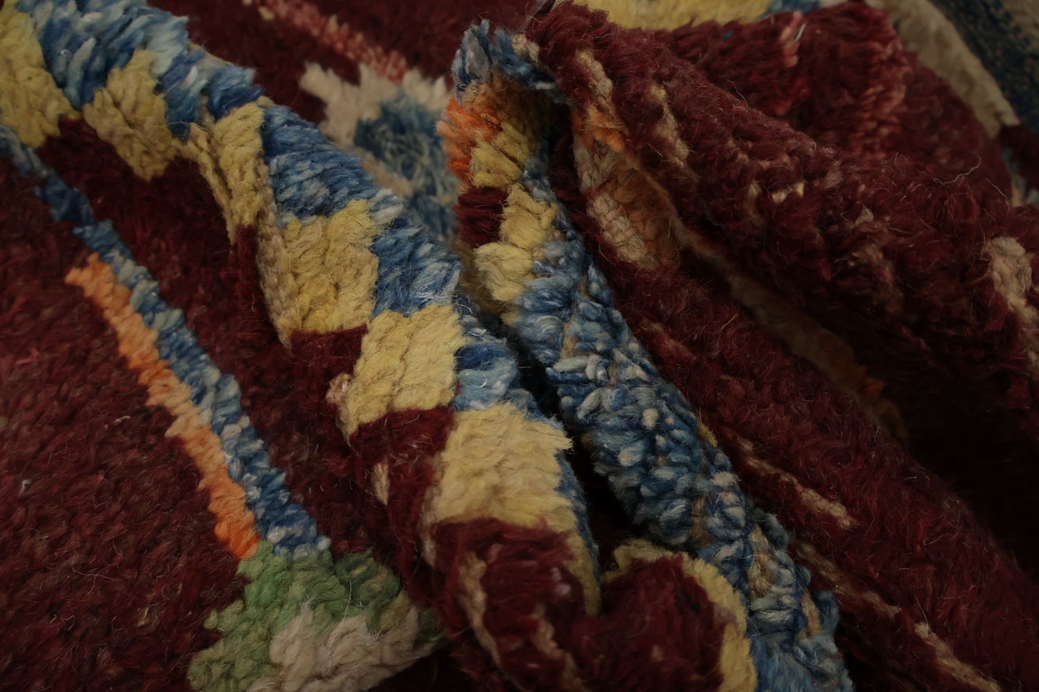 Stunning Geometric Moroccan Large Area Rug 9x13 with Rich Earthy Hues
