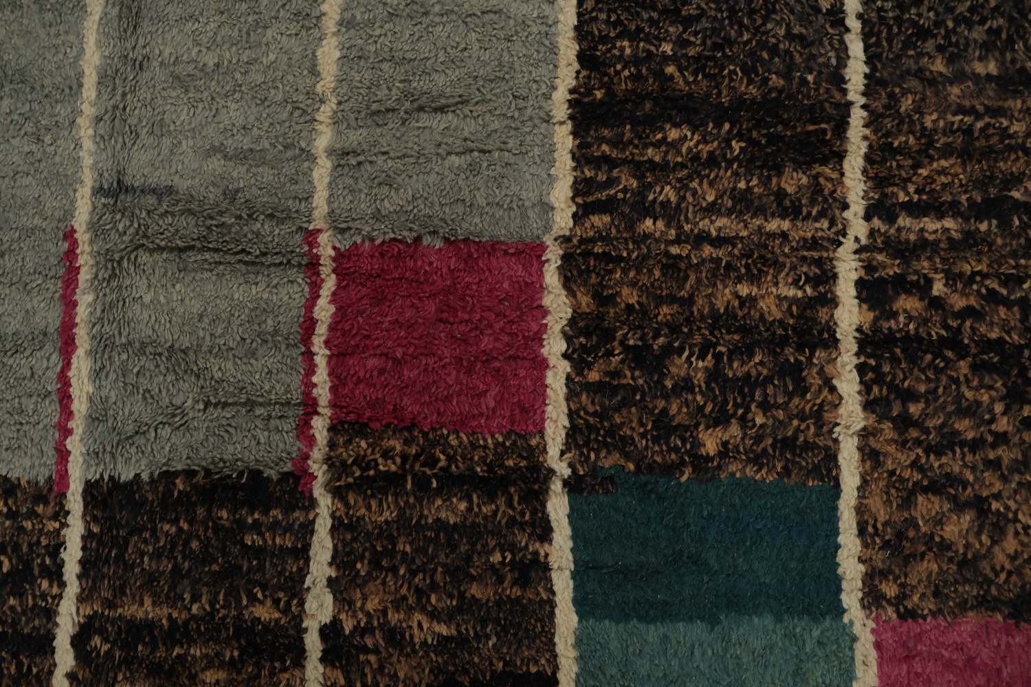 Vibrant Artistic Moroccan Area Rug 9x13 with Geometric Color Blocks