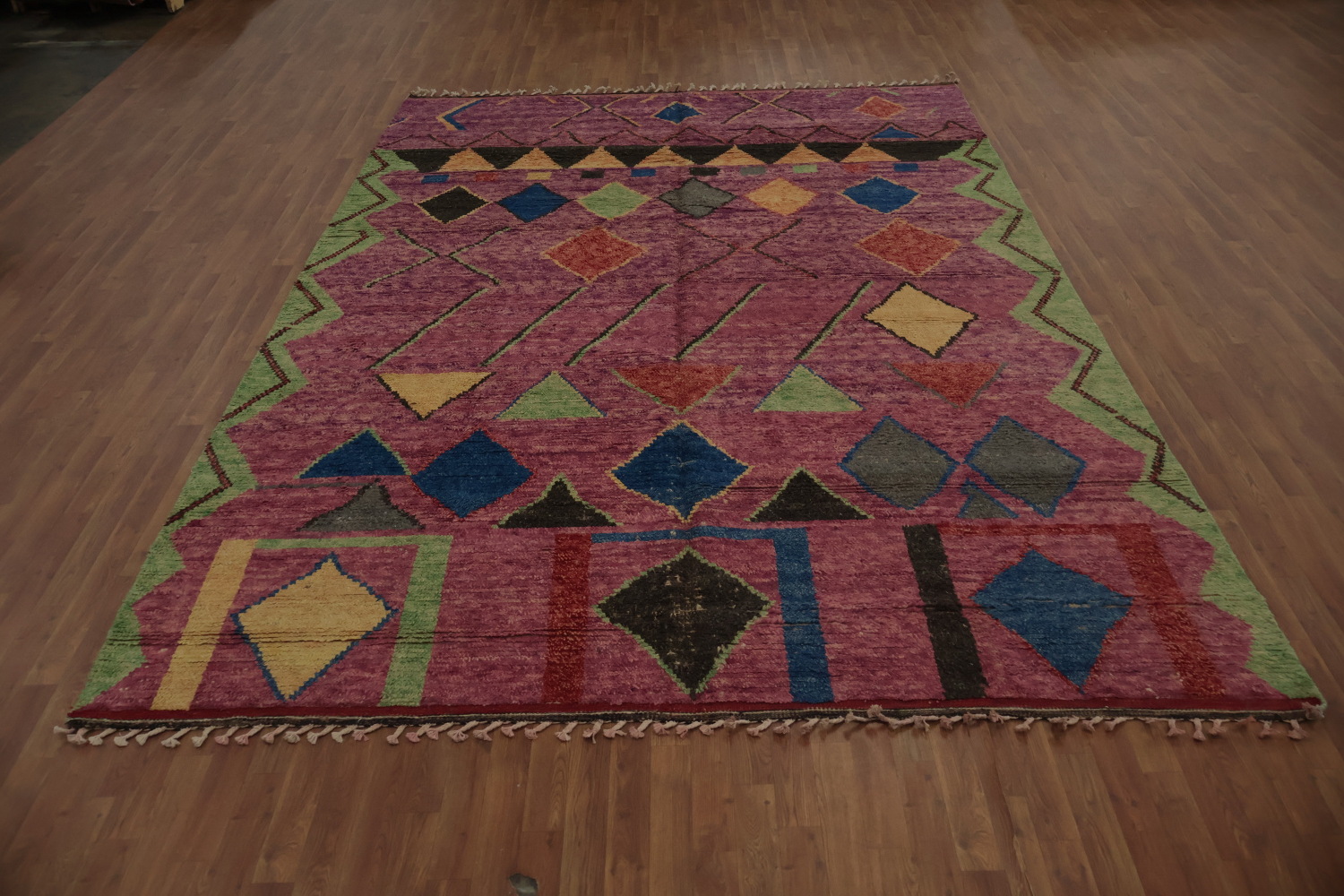 Geometric Moroccan Handmade Area Rug 9x13