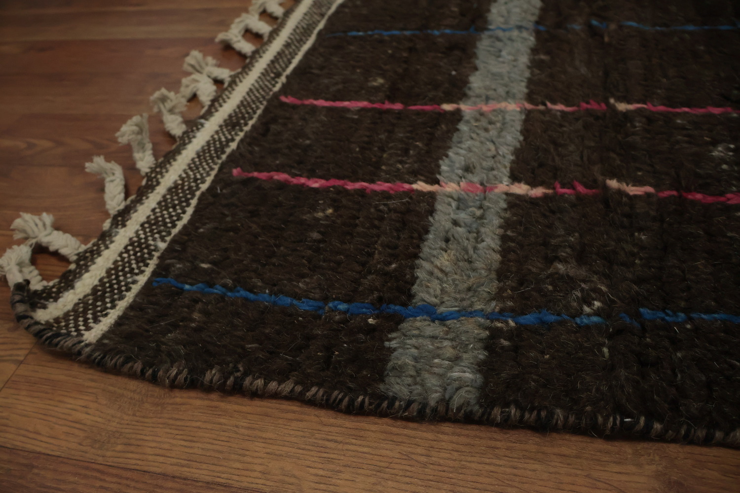 Sophisticated Grid Design Moroccan Large Wool Rug 12x19