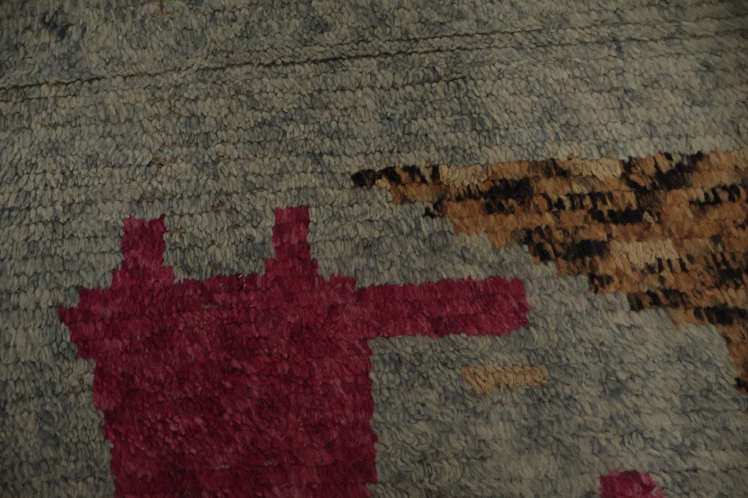 Abstract Moroccan Wool Large Rug 12x18 with Vertical Stripes