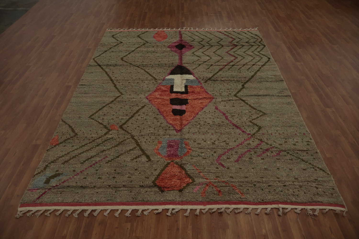 Geometric Elegance Handcrafted Moroccan Area Rug 8x11