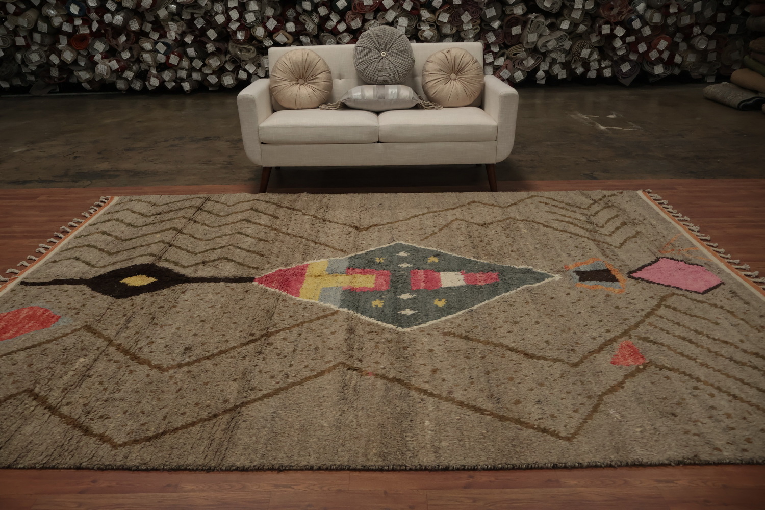 Handmade Moroccan Wool Area Rug 8x11