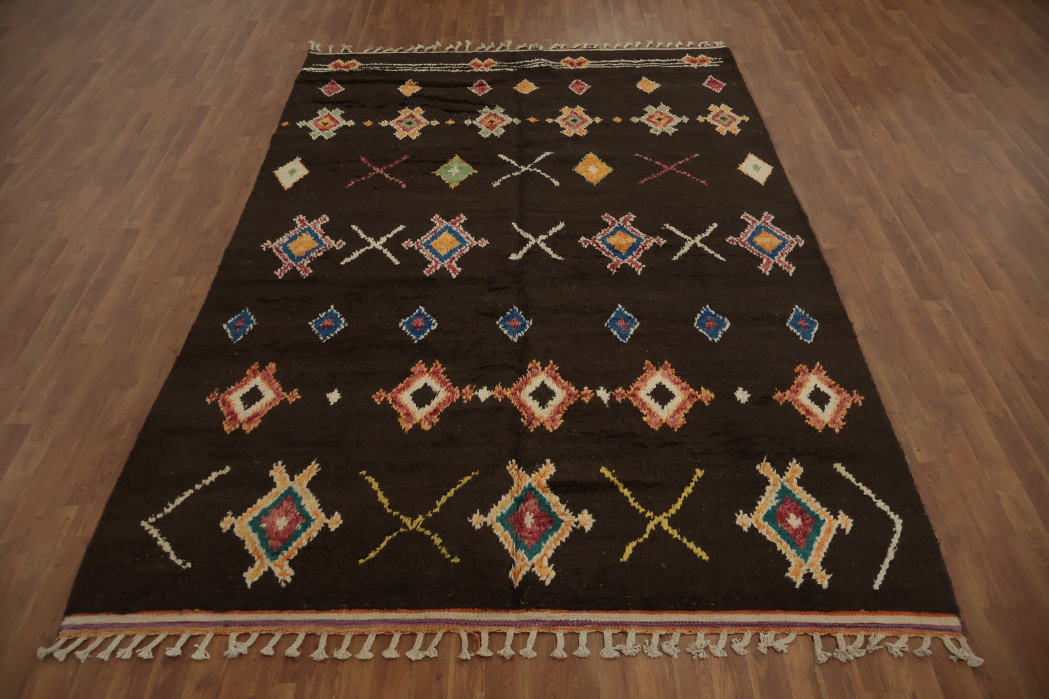 Geometric Moroccan Handmade Area Rug 7x11
