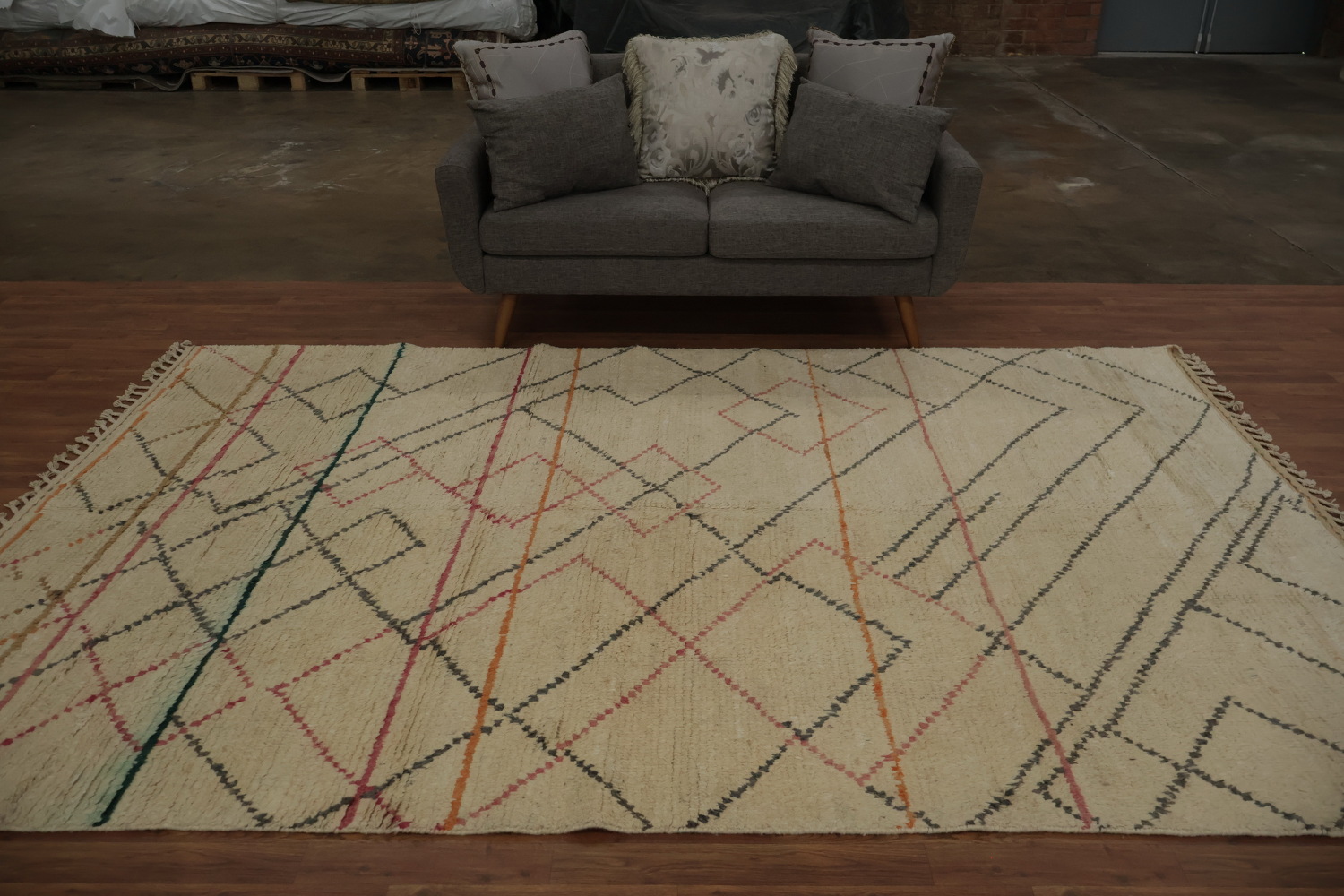Wool Moroccan Handmade Area Rug 7x11