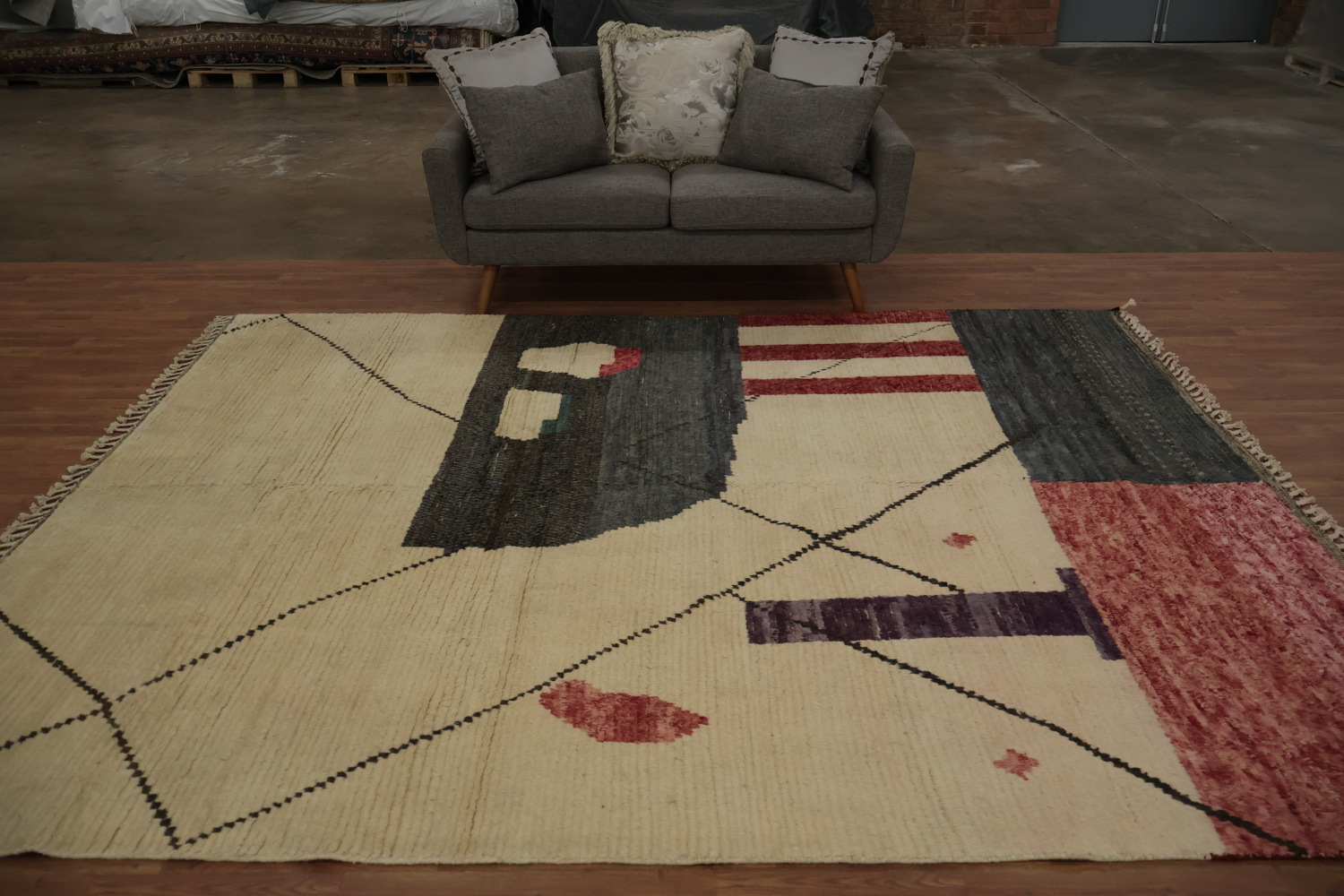 Handmade Moroccan Wool Area Rug 8x10