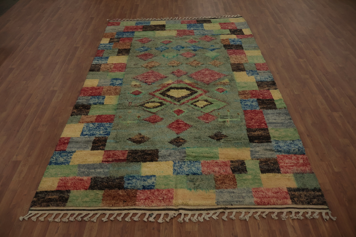Add a Splash of Color with This Geometric Moroccan Area Rug 7x11