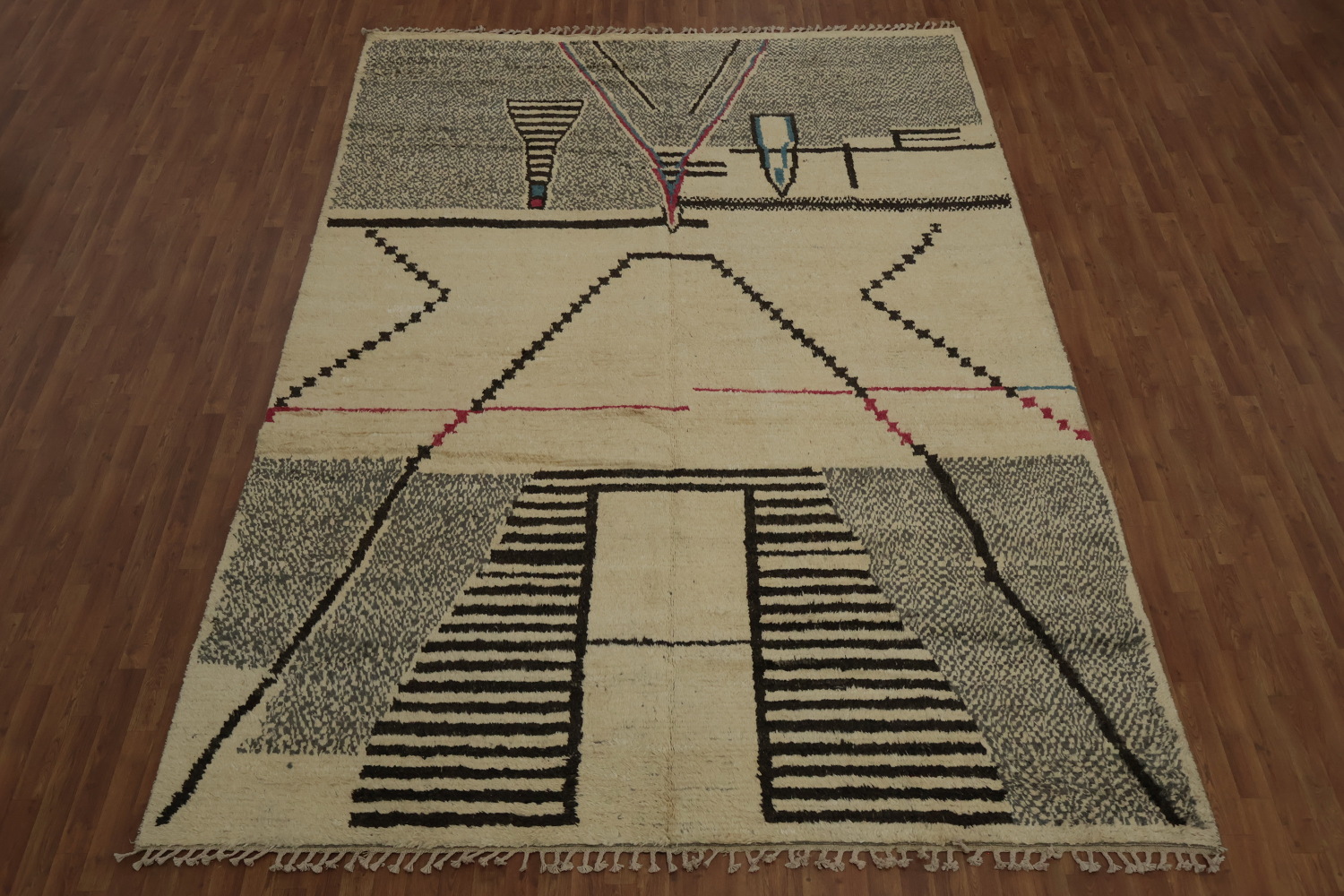 Handmade Moroccan Wool Area Rug 9x13