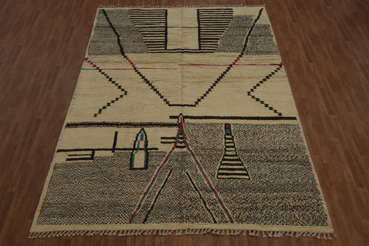 Handmade Moroccan Wool Area Rug 9x13