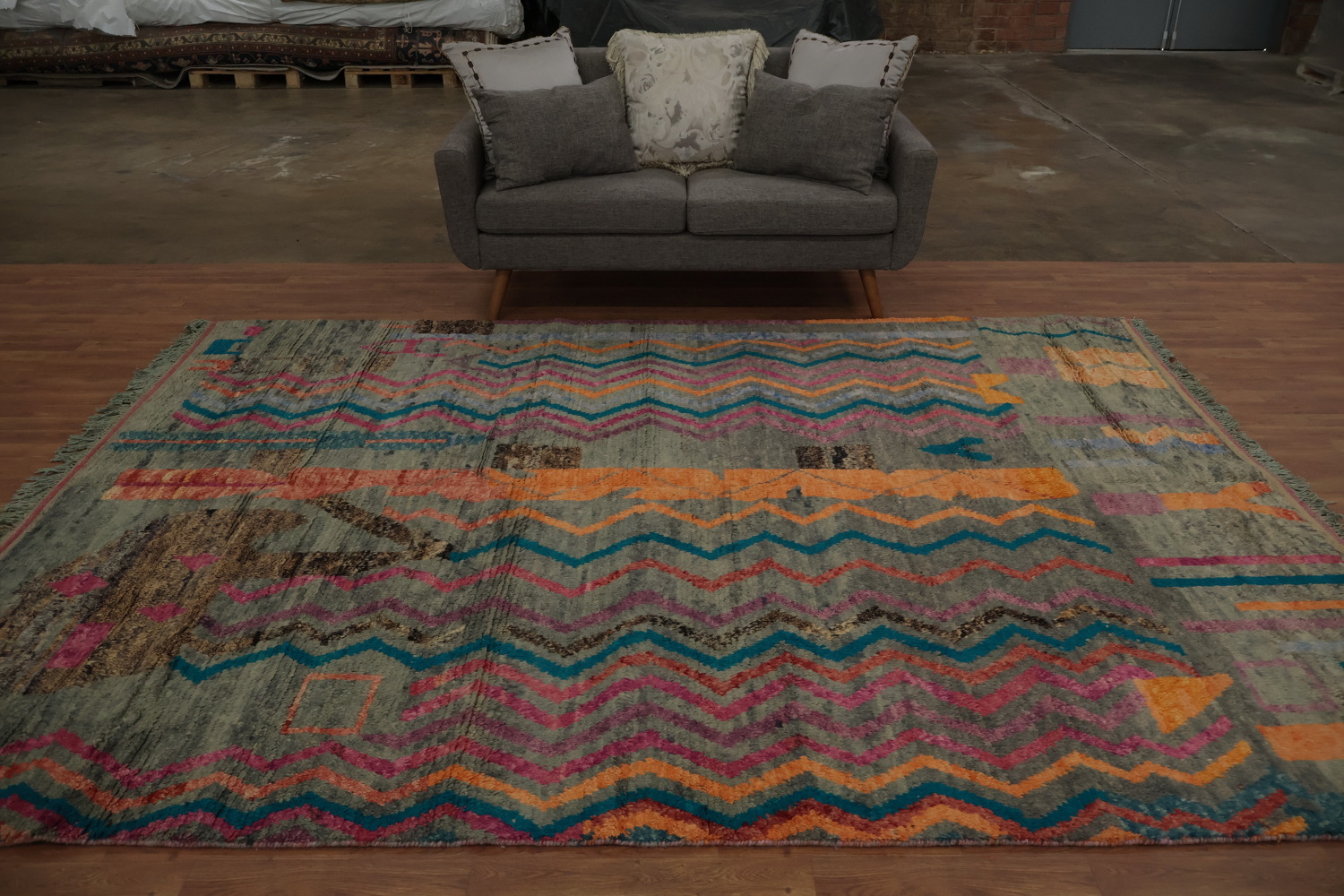 Chevron Moroccan Oriental Area Rug 8x11