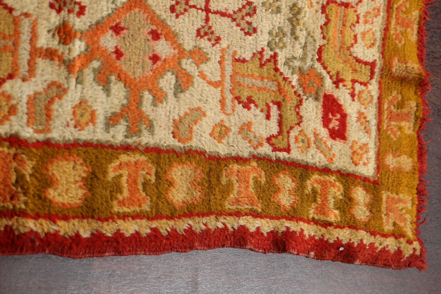 Antique Vegetable Dye Oushak Oriental Area Rug 10x14