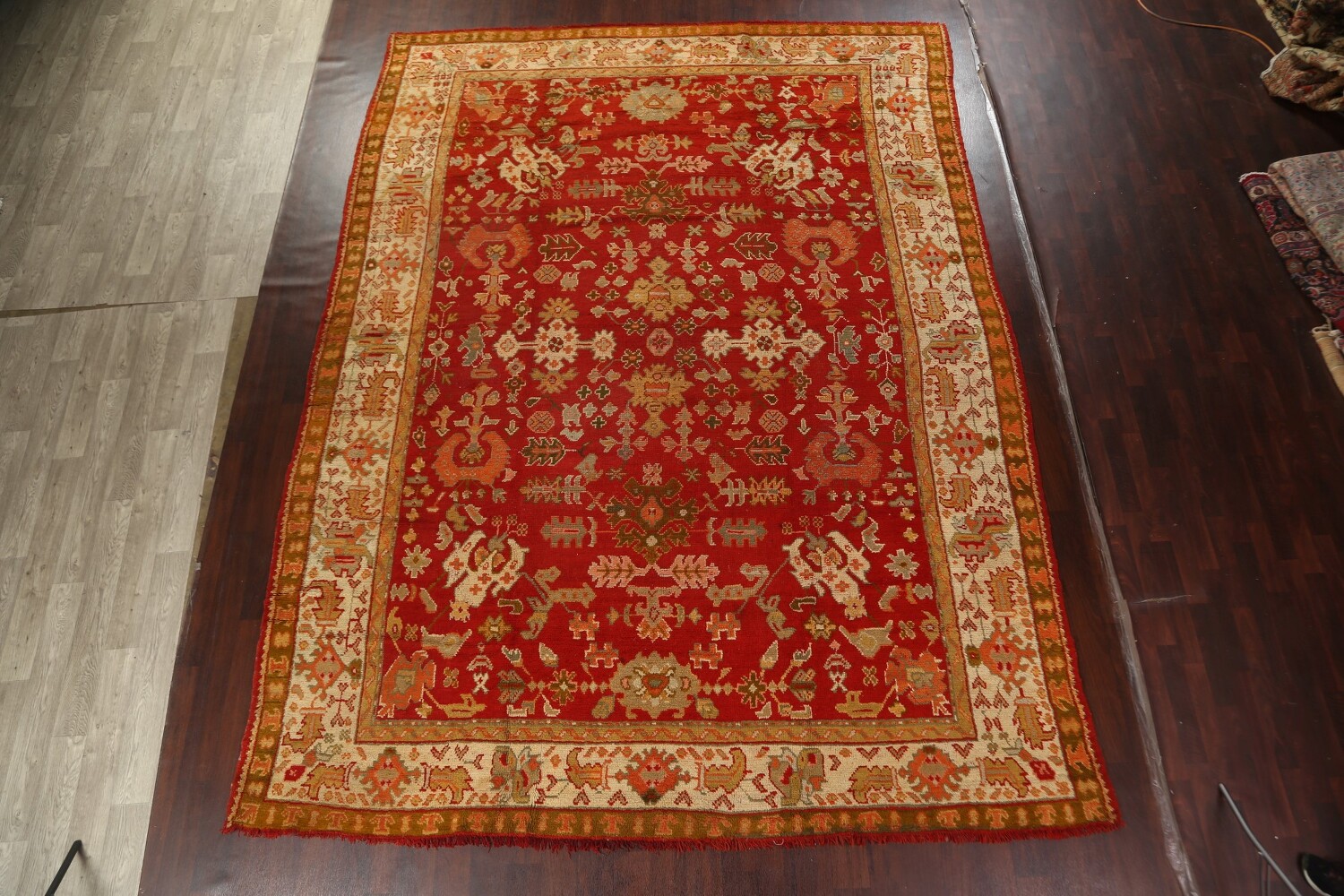 Antique Vegetable Dye Oushak Oriental Area Rug 10x14