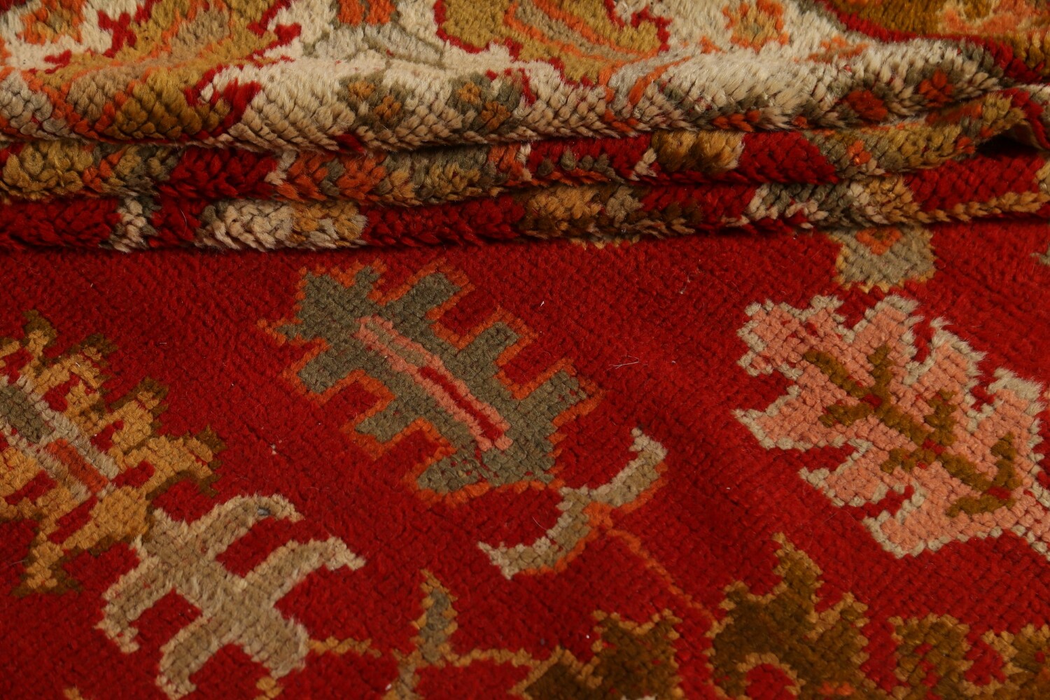 Antique Vegetable Dye Oushak Oriental Area Rug 10x14