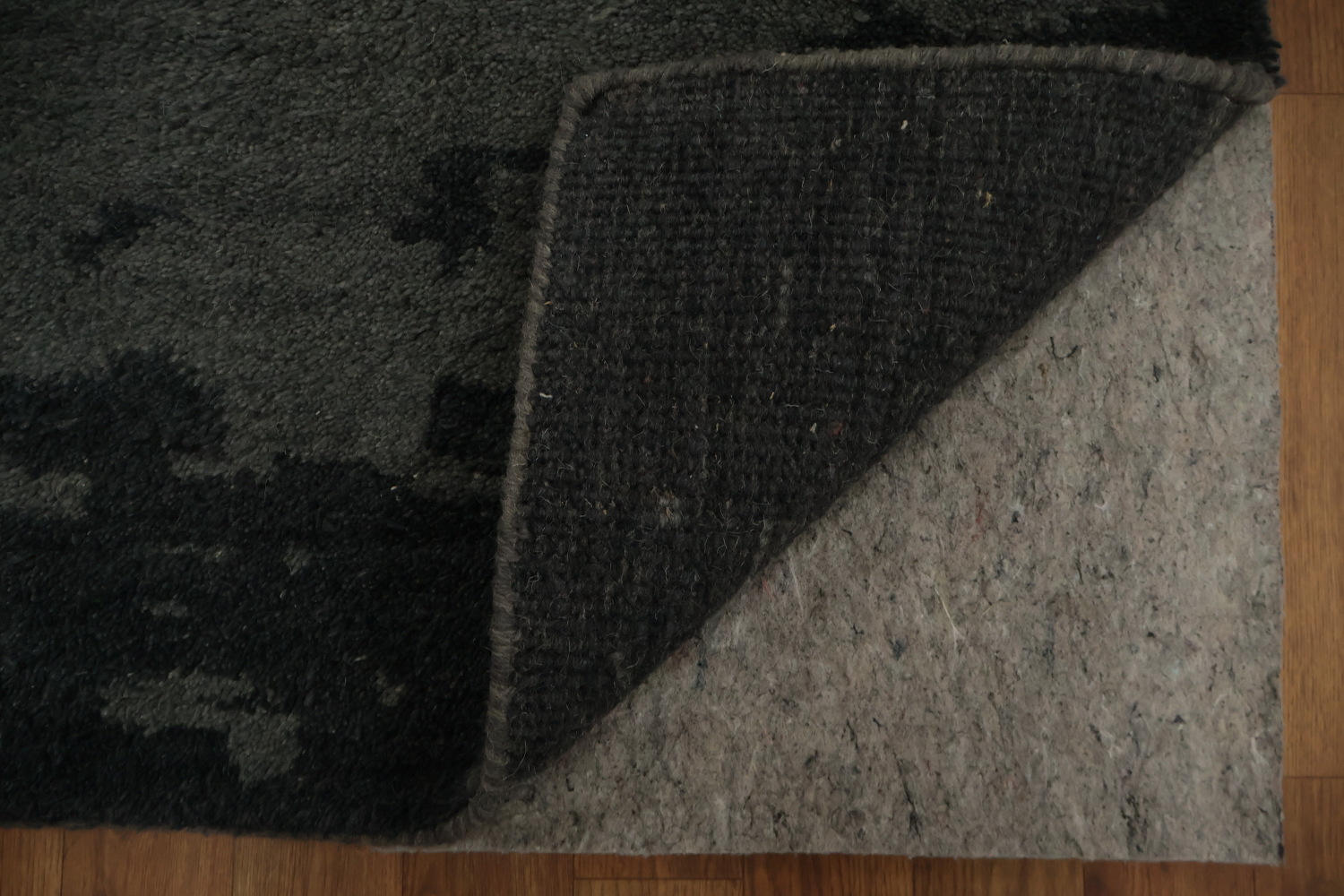 Abstract Large Area Rug 10x14 in Soothing Blue and Warm Grey Tones