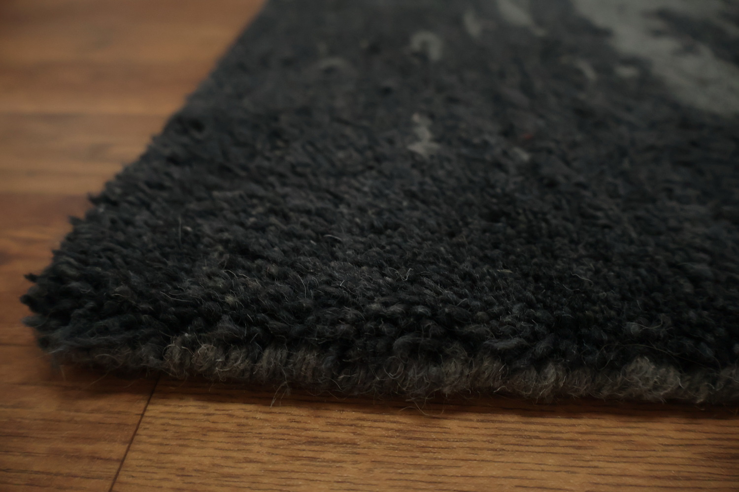 Abstract Large Area Rug 10x14 in Soothing Blue and Warm Grey Tones