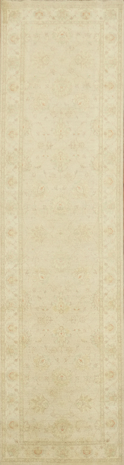 Vegetable Dye Peshawar Chobi Wool Runner Rug 3x10
