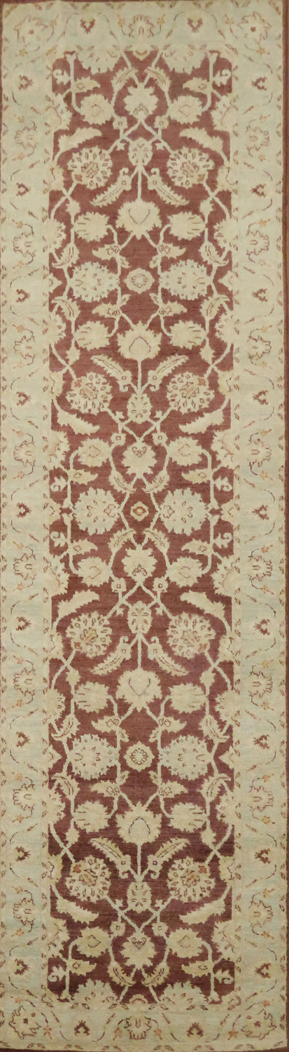 Vegetable Dye Peshawar Chobi Wool Runner Rug 3x10