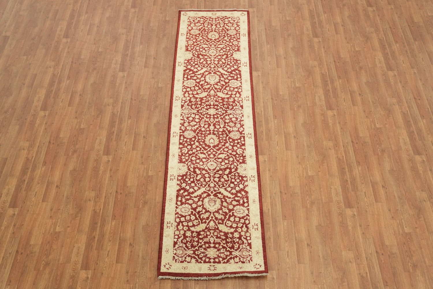 Vegetable Dye Peshawar Chobi Handmade Runner Rug 3x10