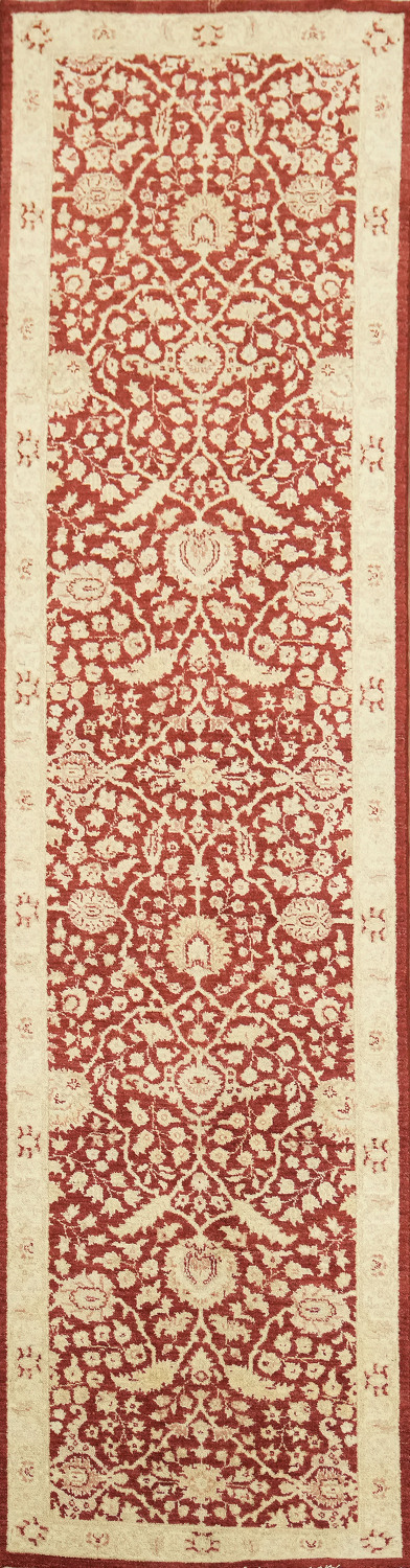 Vegetable Dye Peshawar Chobi Handmade Runner Rug 3x10