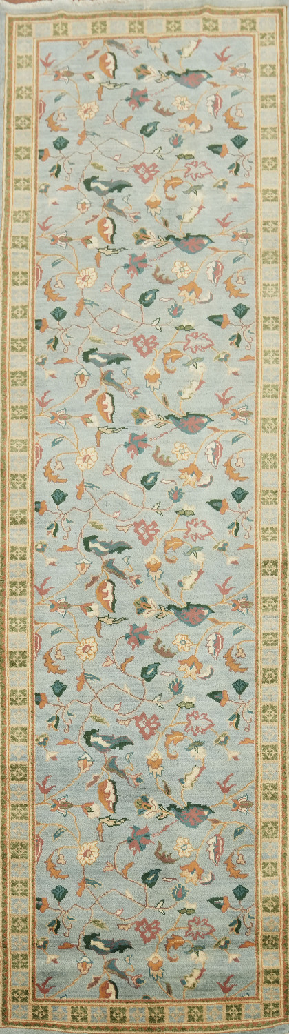 Vegetable Dye Peshawar Chobi Wool Runner Rug 3x10