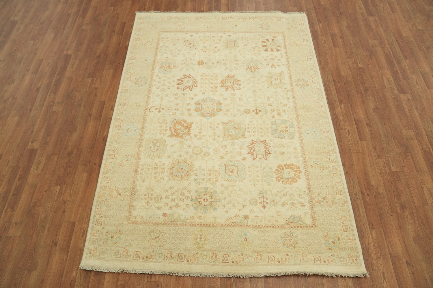 Vegetable Dye Peshawar Chobi Wool Area Rug 5x8