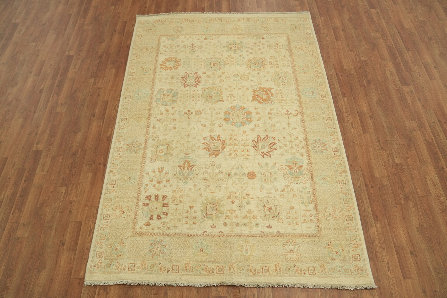 Vegetable Dye Peshawar Chobi Wool Area Rug 5x8