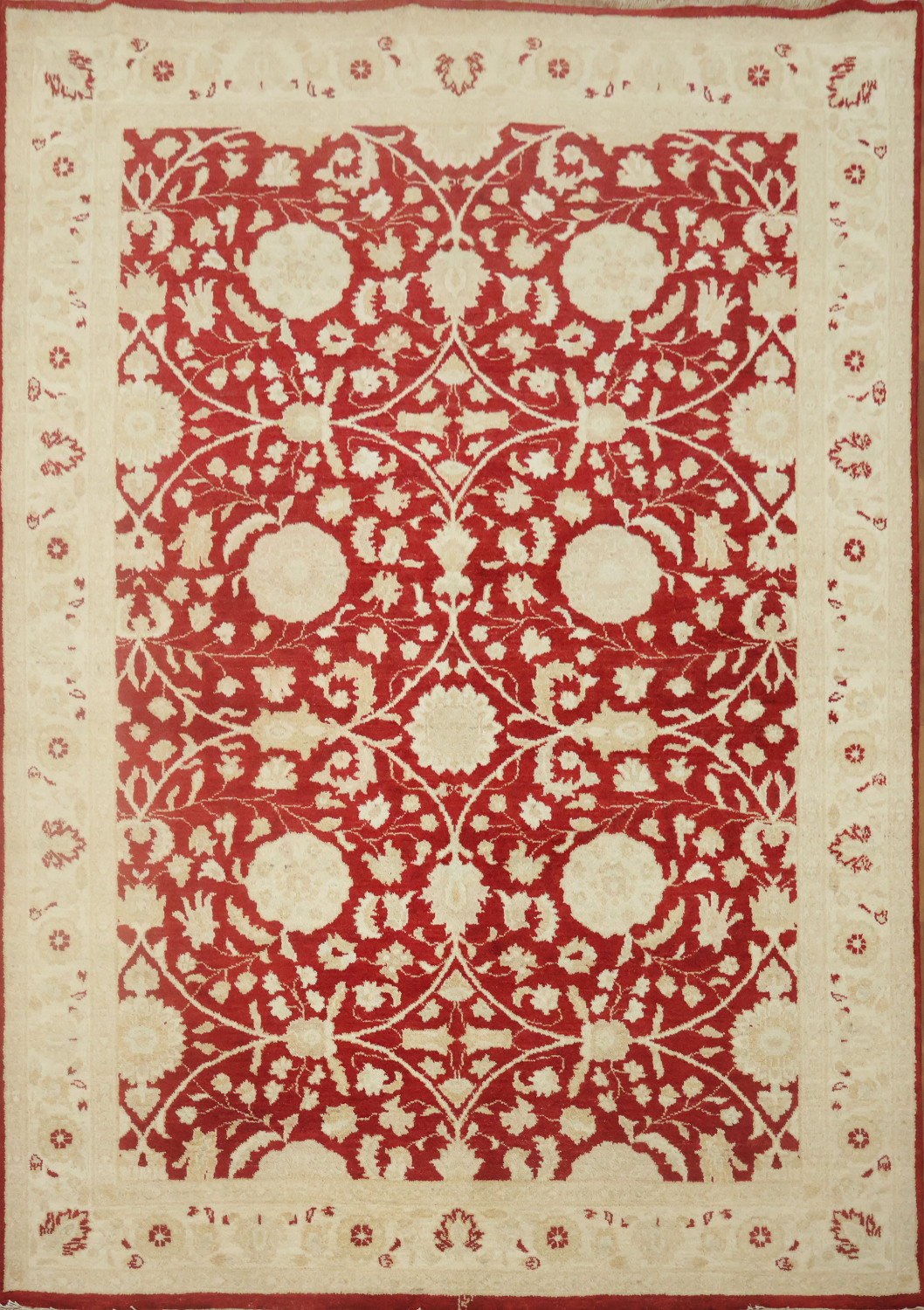 Vegetable Dye Peshawar Chobi Wool Area Rug 5x8