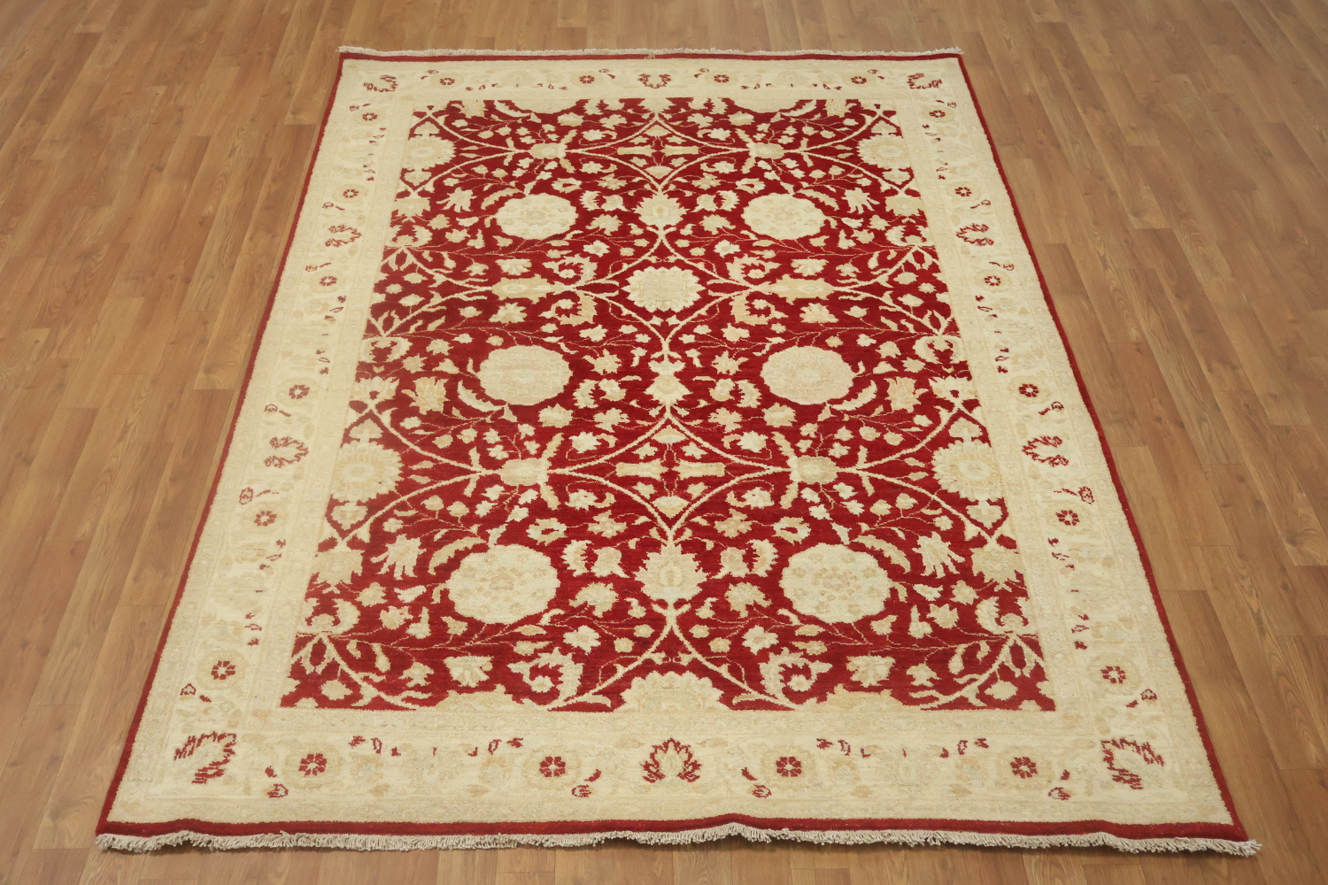 Vegetable Dye Peshawar Chobi Wool Area Rug 5x8