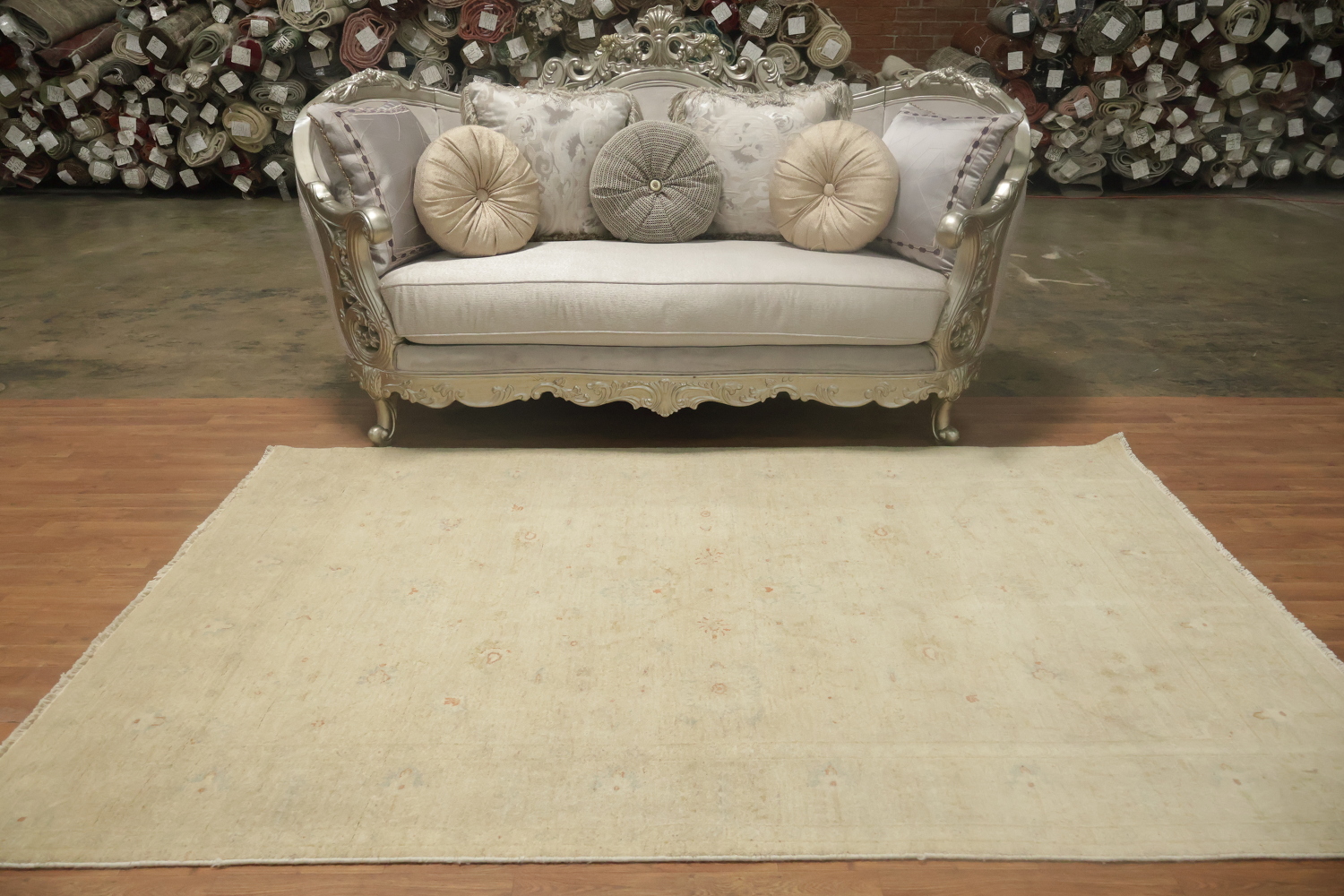 Vegetable Dye Peshawar Chobi Oriental Area Rug 6x8