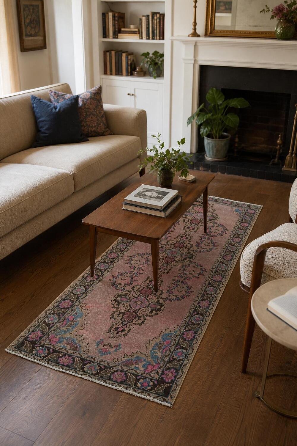 Vintage Balouch Persian Area Rug 4x8