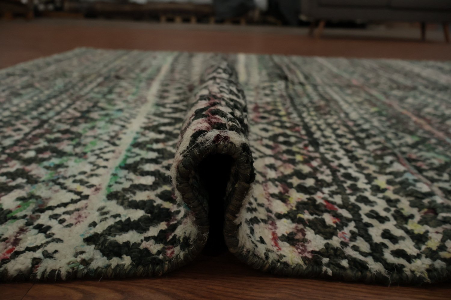 Chevron Style Abstract Oriental Area Rug 6x9