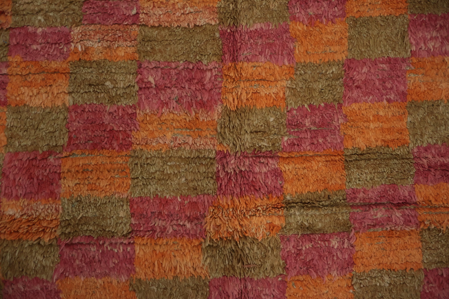 Checkered Moroccan Wool Area Rug 8x11