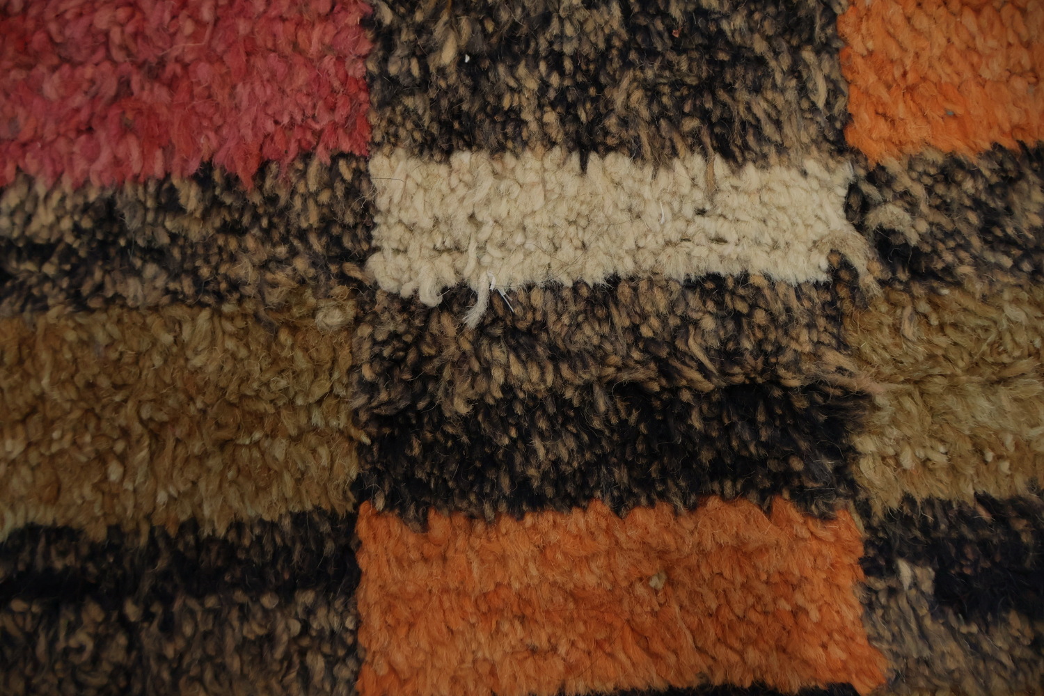 Checkered Moroccan Wool Area Rug 8x11