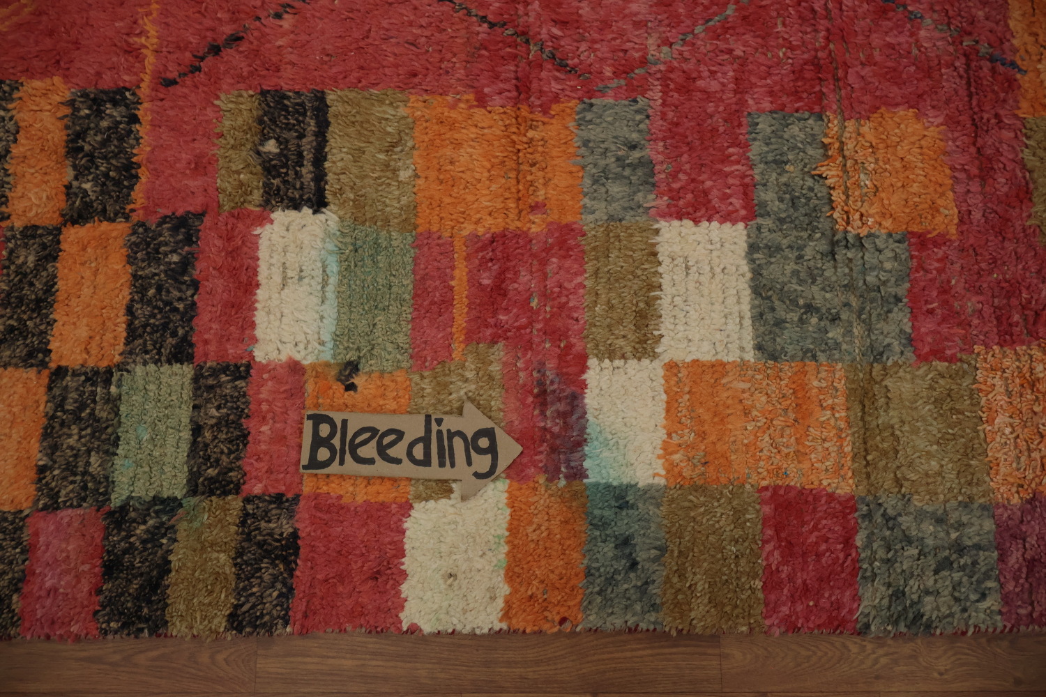 Checkered Moroccan Wool Area Rug 8x11
