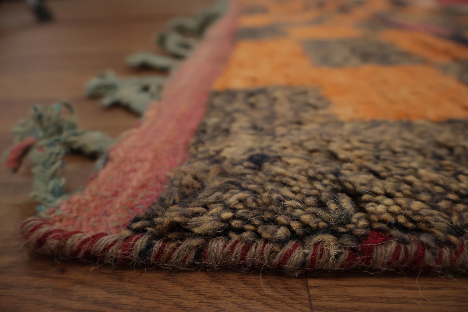 Checkered Moroccan Wool Area Rug 8x11