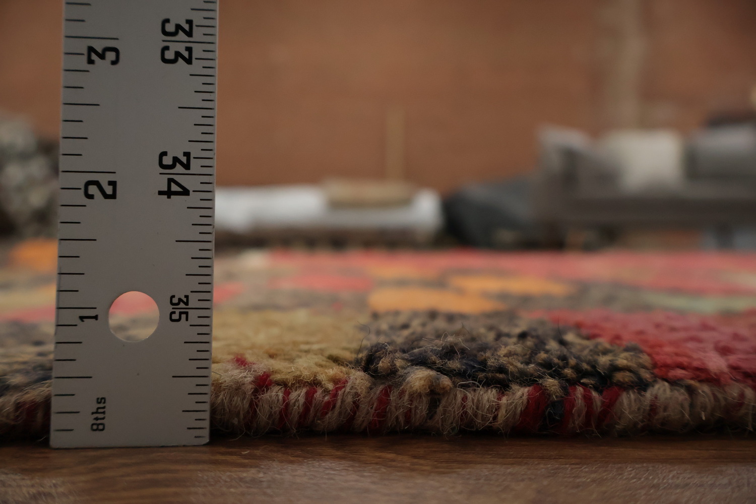 Checkered Moroccan Wool Area Rug 8x11