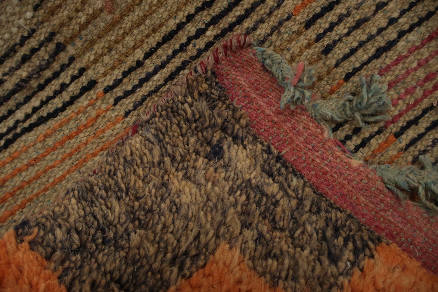 Checkered Moroccan Wool Area Rug 8x11